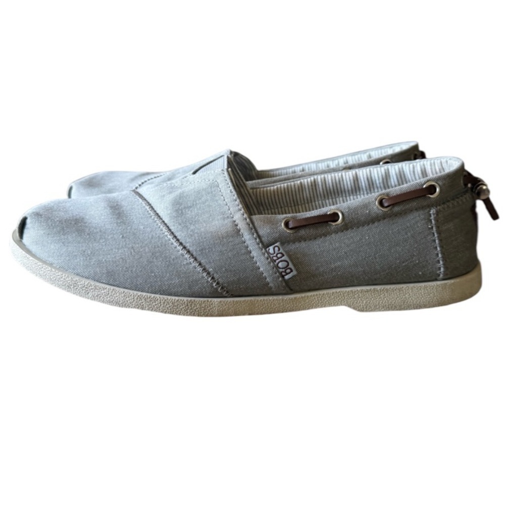 BOBS by SKETCHERS grey with leather trim ladies US size 9 very good condition - Picture 3 of 8